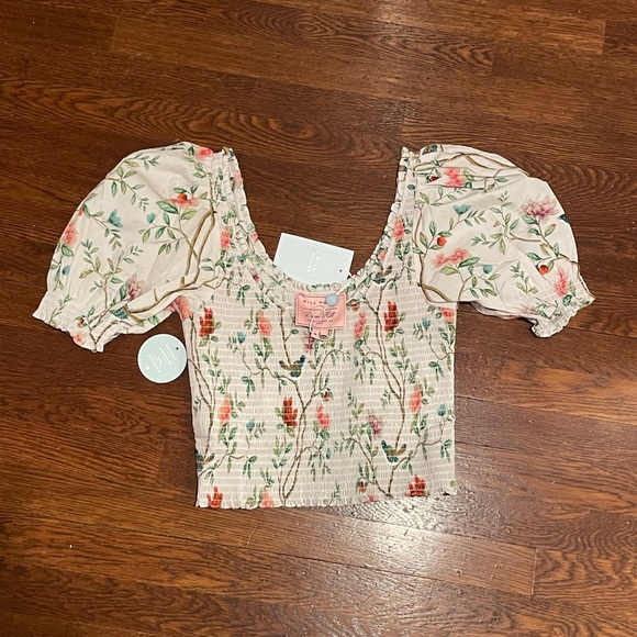 Hill house Aiko top size M Diane Hill artist series grand millennial - Picture 3 of 5